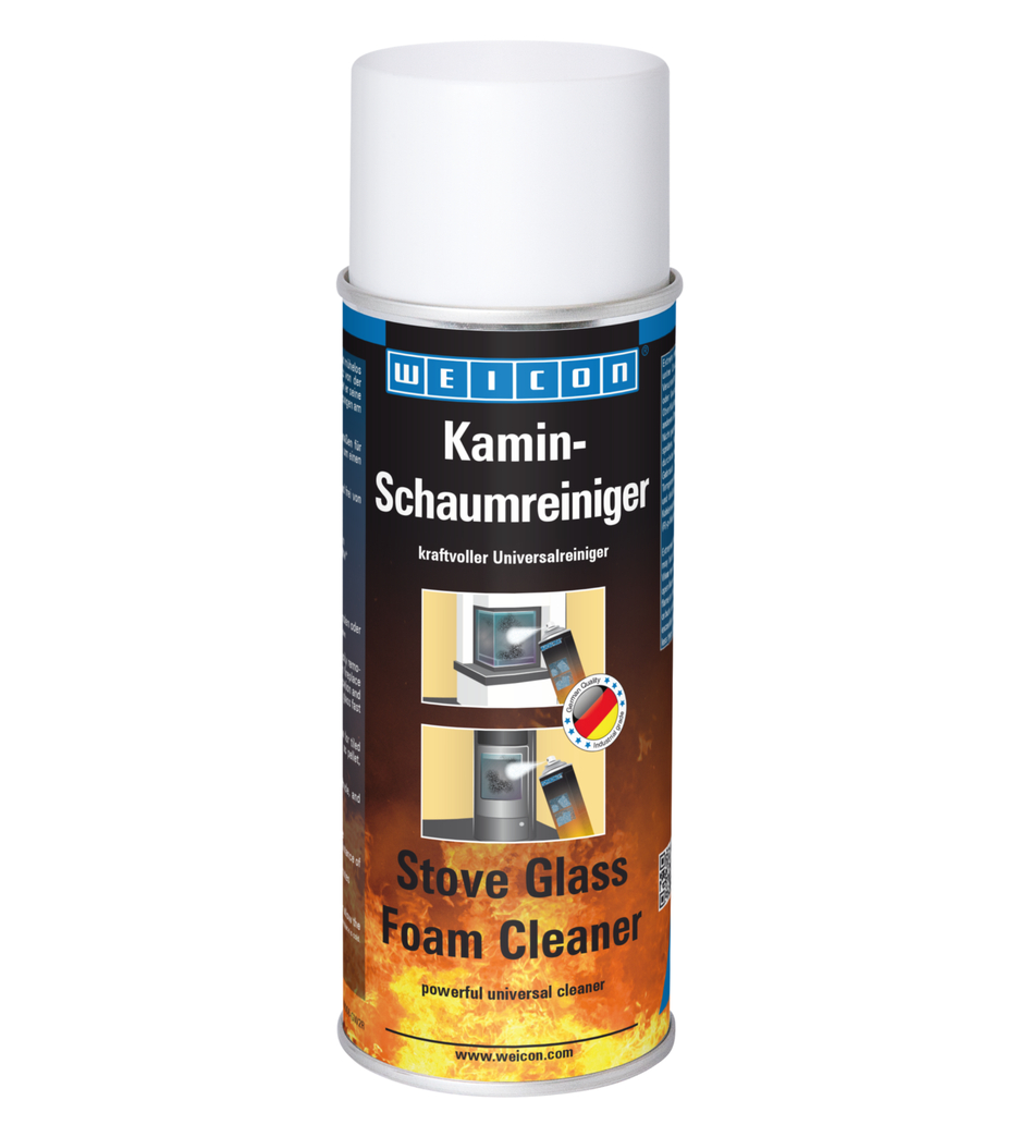 Stove Glass Foam Cleaner | removes soot, dust and ash