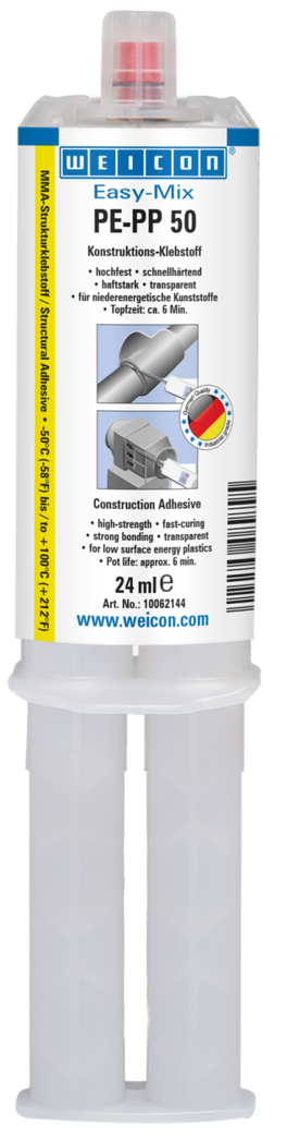 Easy-Mix PE-PP 50 | Konstruktions-Klebstoff auf Methylacrylatbasis für spezielle Kunststoffe